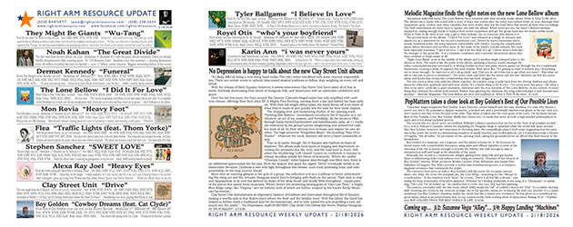 Click here to read the latest Right Arm Resource newsletter