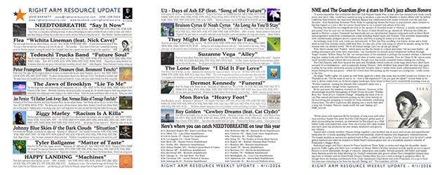 Click here to read the latest Right Arm Resource newsletter