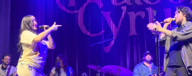 Braison and Noah Cyrus sing together live