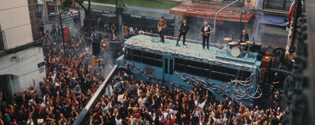 U2 sing from the streets of Mexico