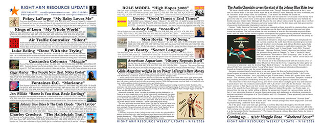 Click here to read the latest Right Arm Resource newsletter